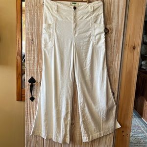 Anthropologie Wide Leg Pants. Size 30 Ivory
